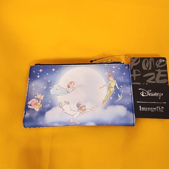 Loungefly Disney Peter Pan Second Star Flying Over City Flap Wallet NEW - Picture 8 of 13